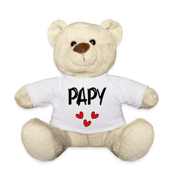 PAPY. PAPA. FÊTE DES PÈRES. BONNE FÊTE PAPA - Nounours - blanc - Devant