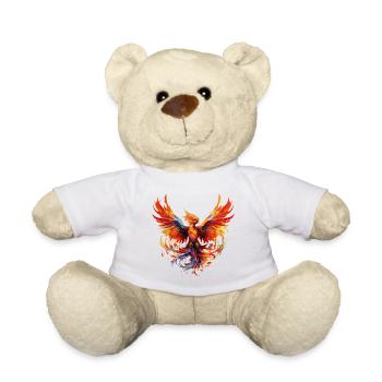 Phoenix Phoenix Fire Flames Bird Mythology - Teddy Bear - white - Front