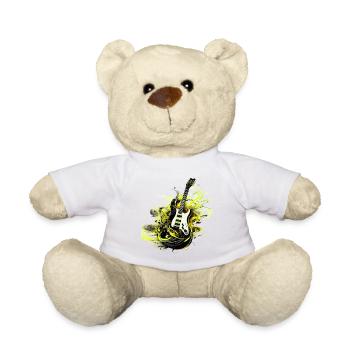 E-Gitarre Gitarre Gitarrist Musik Instrument Rock - Teddy - Weiß - Vorne