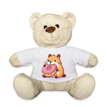 Mignon Capybara Hamster Cochon d’Inde Beignet - Nounours - blanc - Devant