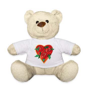 RoseHeart - Teddy Bear - white - Front