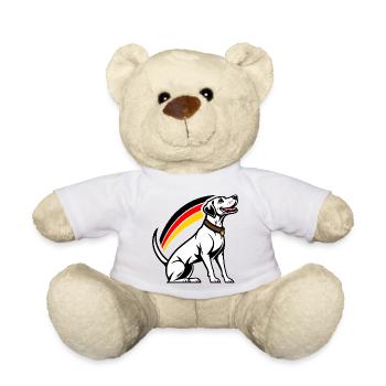 Dog with rainbow in comic book style - Teddy Bear - white - Front