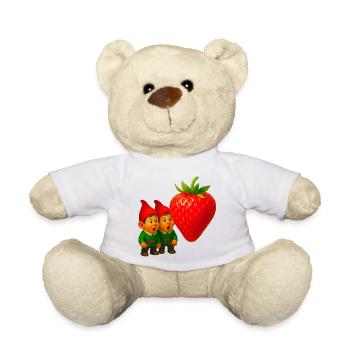 Zwerge und Erdbeere - Teddy - Weiß - Vorne