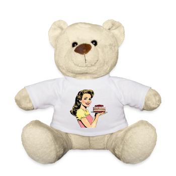 Cuisson Gâteau Cuisson Reine Cuisson Fée Boulanger Pop Art - Nounours - blanc - Devant
