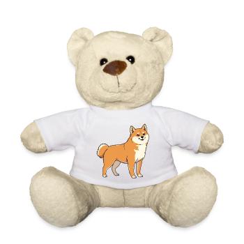 Chien Shiba Inu - Nounours - blanc - Devant