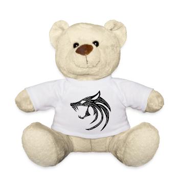 Loup démoniaque noir - Nounours - blanc - Devant