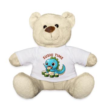 Dinosaure mignon avec thème sushi - Nounours - blanc - Devant