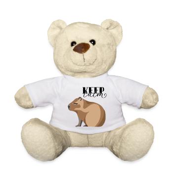 Keep Calm Capybara - Teddy - Weiß - Vorne