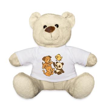 Spielende Tiere - Teddy - Weiß - Vorne