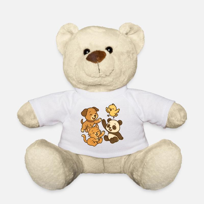 Spielende Tiere - Teddy - Weiß
