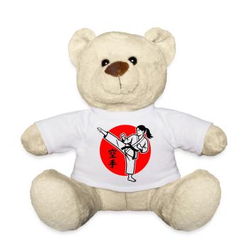 Karate Yokogeri weiblich - Teddy - Weiß - Vorne