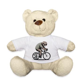 Faultier Reiten Fahrrad Slow Ride Rennrad - Teddy - Weiß - Vorne