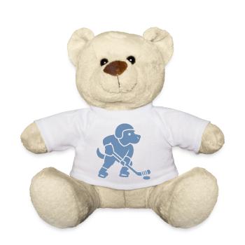 Cool Labrador Joueur De Hockey Minimaliste - Nounours - blanc - Devant
