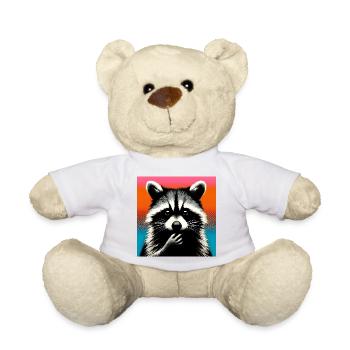 Raccoon - Teddy Bear - white - Front