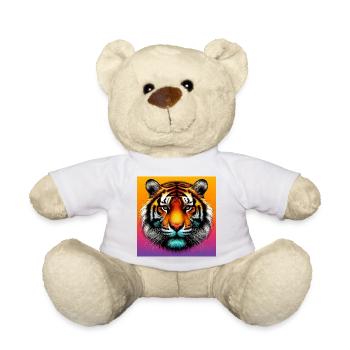 tiger - Teddy Bear - white - Front