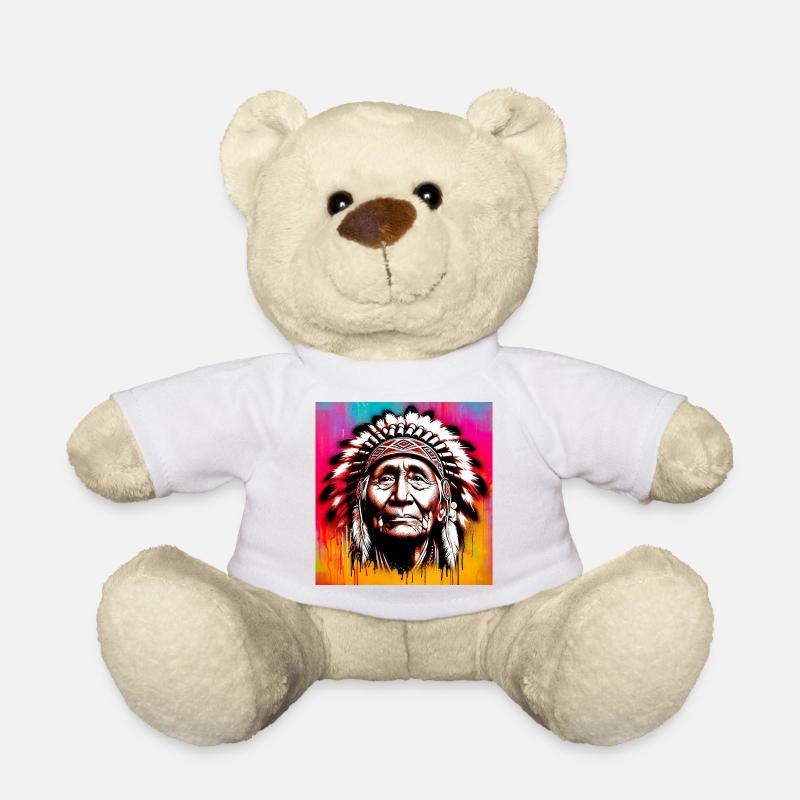 Amerikanisch, Indianer, Amerikaner - Teddy - Weiß