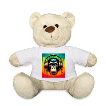 Chimpanzee Monkey - Teddy Bear - white - Front