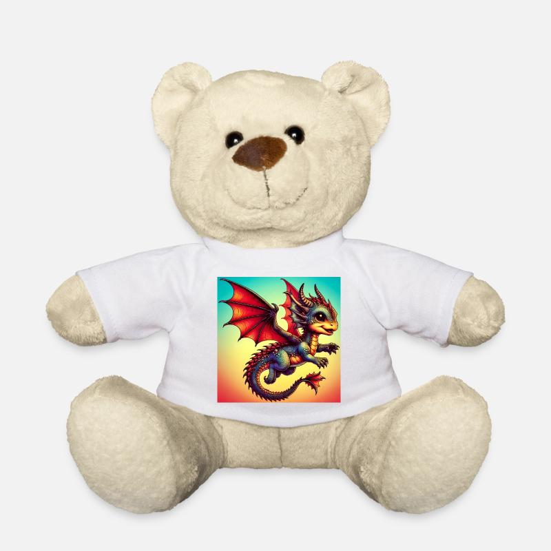 Drache - Teddy - Weiß