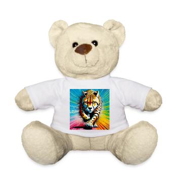 cheetah - Teddy Bear - white - Front