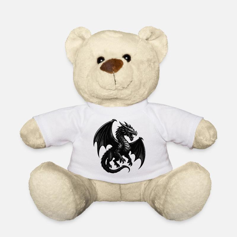Dragon en pein vol  - Nounours - blanc