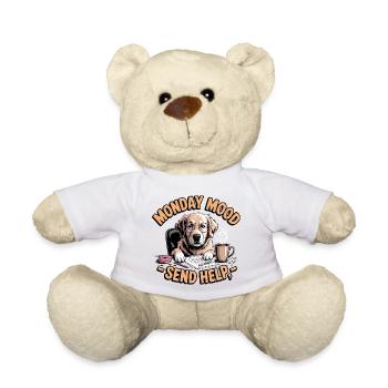 Monday Mood Dog - Teddy Bear - white - Front