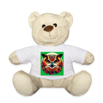 owl - Teddy Bear - white - Front