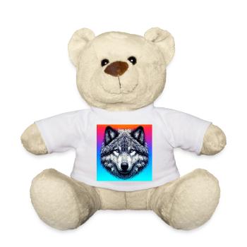 Wolf - Teddy Bear - white - Front