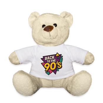 Retro 90s Style Key Art - Teddy Bear - white - Front