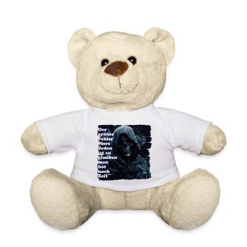 Skull horror motif with fog - Teddy Bear - white - Front