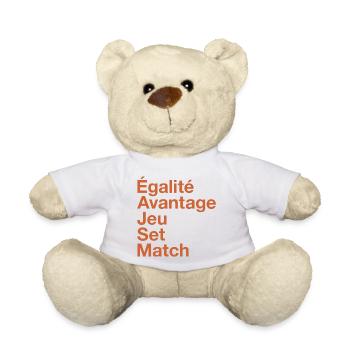 French Tennis - Teddy Bear - white - Front
