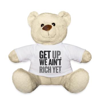 Motivierend, Zitat, Erfolg, Reich Werden - Teddy - Weiß - Vorne