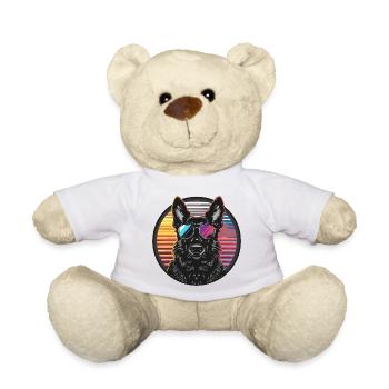 Cooler Hund mit Sonnenbrille - Teddy - Weiß - Vorne