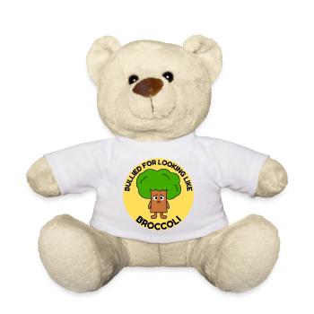 Lustiges Brokkoli Comic Bullying Baum Mobbing  - Teddy - Weiß - Vorne