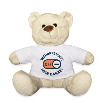 Conscientious objection – conscription No thanks - Teddy Bear - white - Front