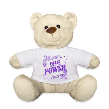 Féminité Affirmée western floral Design - Nounours - blanc - Devant