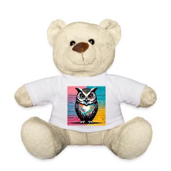 owl - Teddy Bear - white - Front