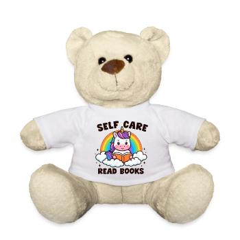 Unicorn Player and Animated Rainbow - Teddy Bear - white - Front