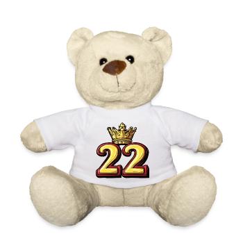 22 Number Crown - Teddy Bear - white - Front