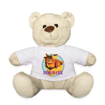 Cat lovers - In a box :-) - Teddy Bear - white - Front