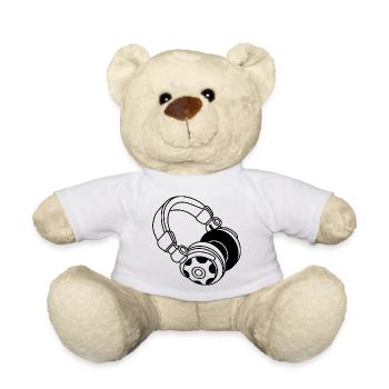 Silhouette du casque : DJ & Music Vibes - Nounours - blanc - Devant
