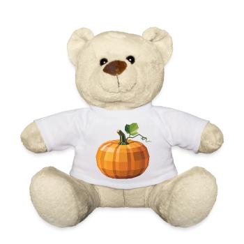 Kürbis - Cooles Low Poly Logo - Teddy - Weiß - Vorne