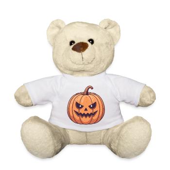 Citrouille Furieuse Halloween - Nounours - blanc - Devant
