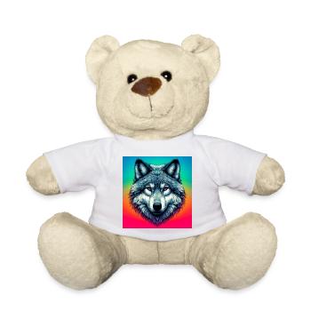 Wolf - Teddy Bear - white - Front