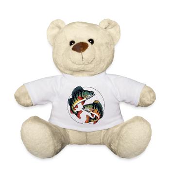 Zwei springende Barsche - Teddy - Weiß - Vorne