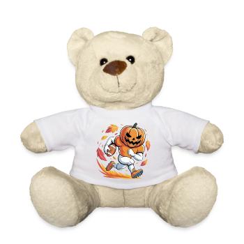 Pumpkin Mascot Football Sprint - Teddy Bear - white - Front