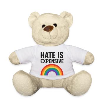 Hate Is Expensive Rainbow - Teddy Bear - white - Front