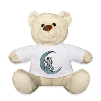 Astronauten-Reiniger auf der Mondsichel - Teddy - Weiß - Vorne