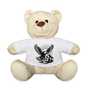 Eagle in nature - Teddy Bear - white - Front