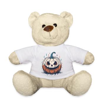 Colorful Pumpkin Horror - Teddy Bear - white - Front