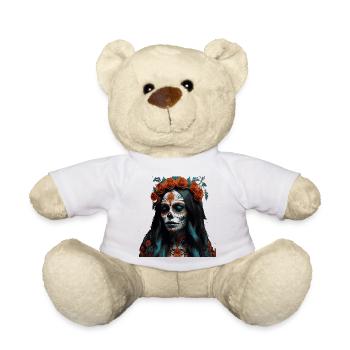 Sugar Skull Floral Dia Muerto - Teddy - Weiß - Vorne